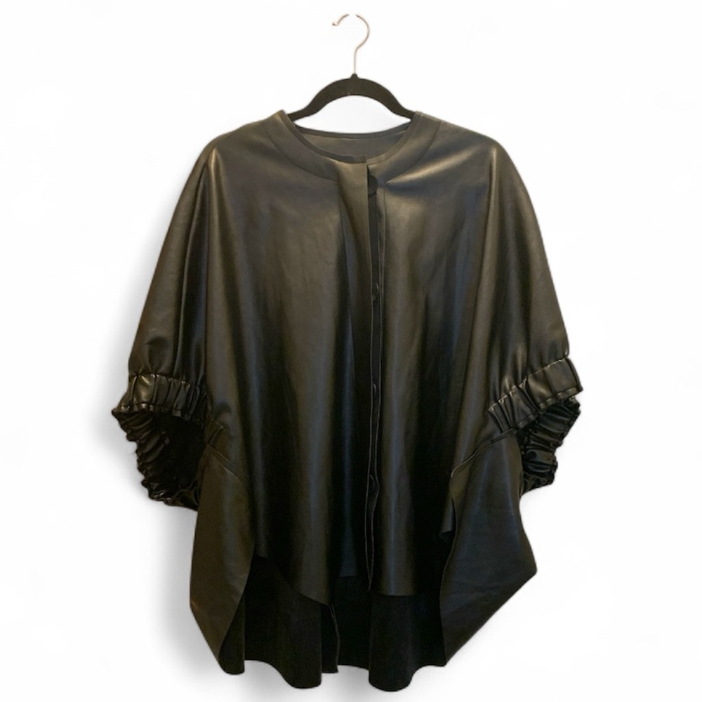 🐞PLANET by Lauren G Vegan Microfiber “Ms. Maisel” Poncho Cape